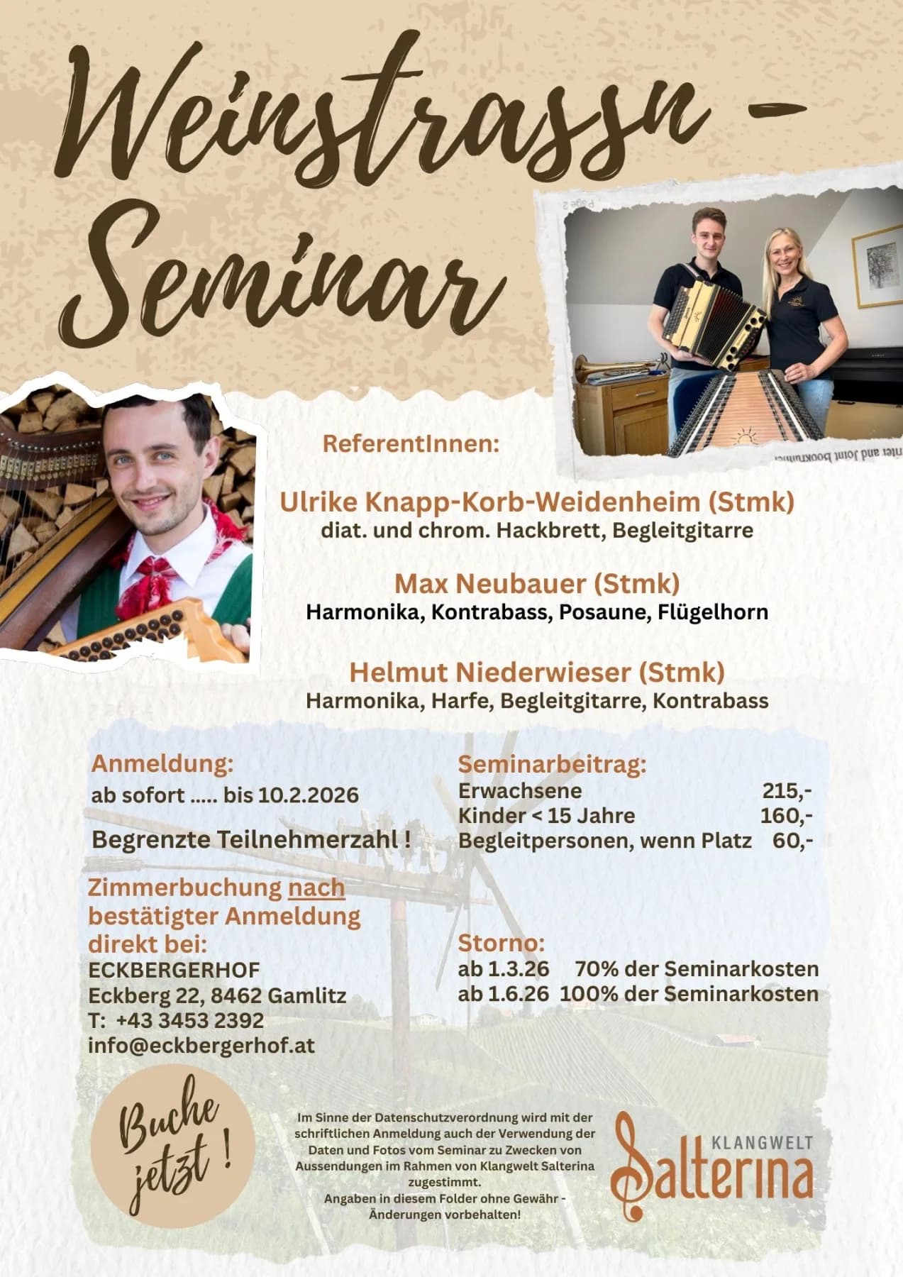Weinstrassn Seminar – Volksmusik "pur & g’spritzt" - Bild 2